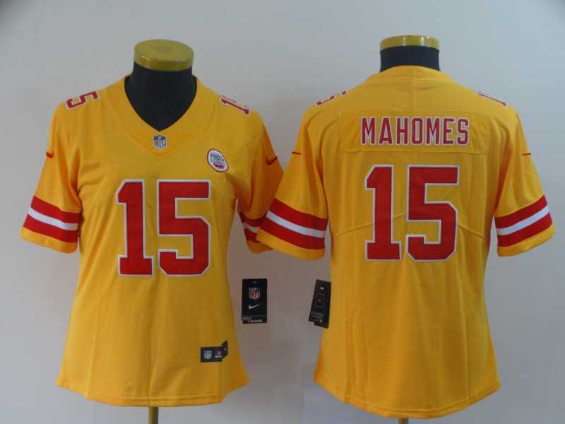 Women Nike Chiefs 15 Patrick Mahomes Gold Inverted Legend Limited Jersey,We sell and wholesale Women Nike Chiefs 15 Patrick Mahomes Gold Inverted Legend Limited Jersey on line form chian!
